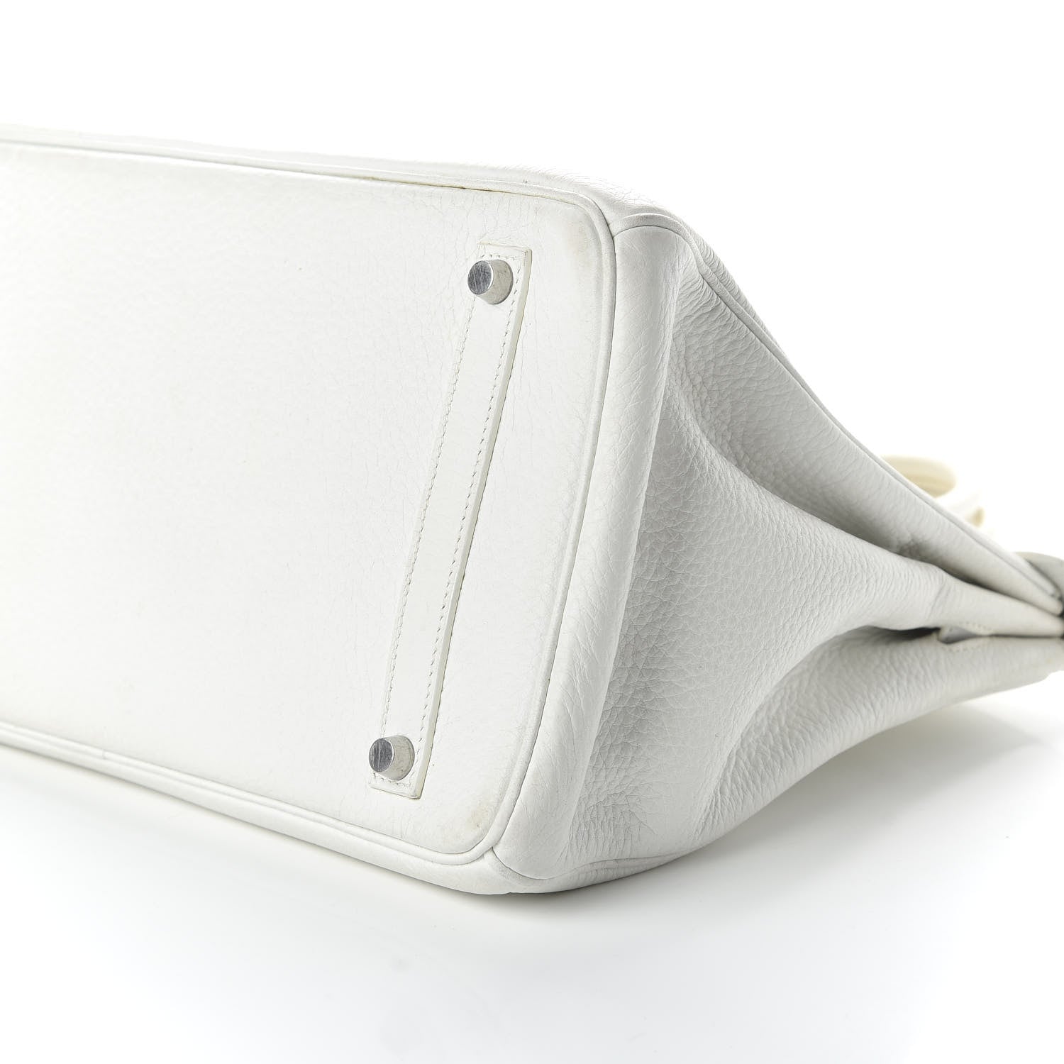 Hermes Taurillon Clemence Birkin 35 White 7 of 14