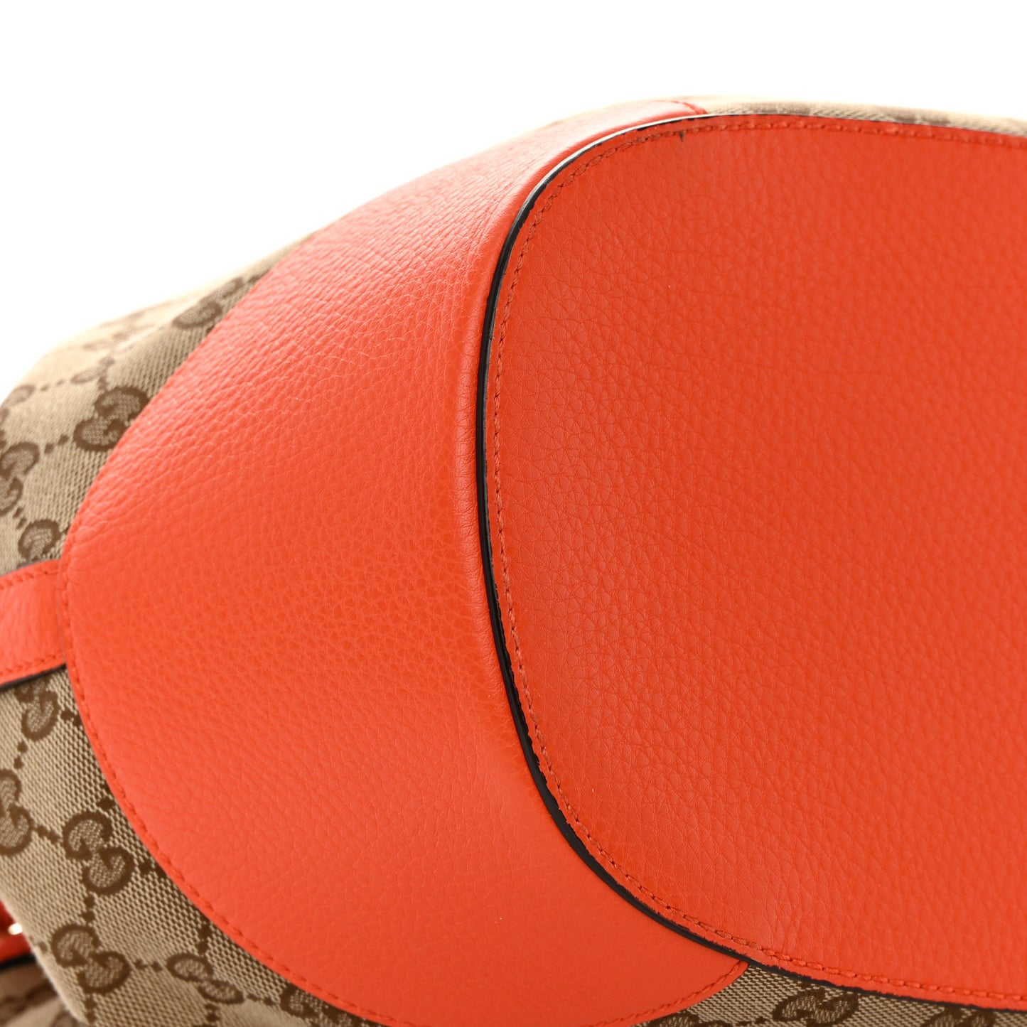 GG Monogram Calfskin Bucket Bag Orange