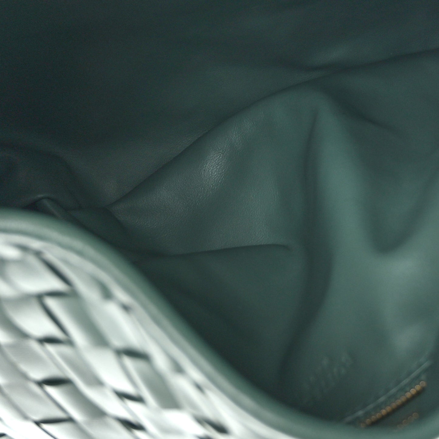 Calfskin Intrecciato Small Hop Aloe