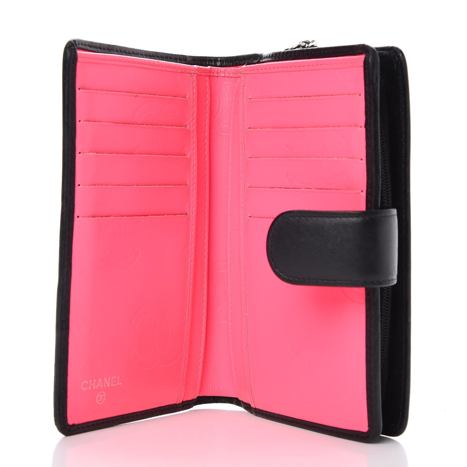 Chanel Calfskin Cambon Zipped Pocket Wallet Black 5 of 10