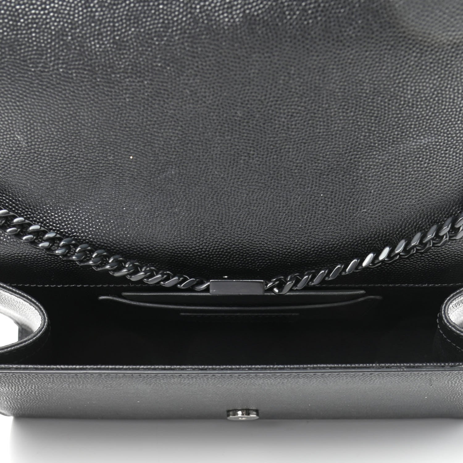 Saint Laurent Grain De Poudre Medium Classic Monogram Kate Satchel Black 4 of 4