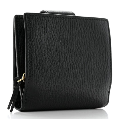 Gucci Dollar Calfskin GG Marmont French Wallet Black 3 of 7