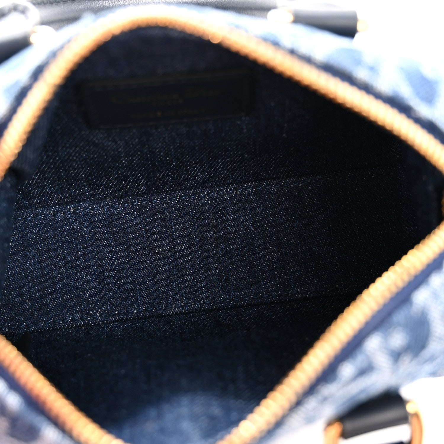 Christian Dior Denim Oblique Nano Groove 17 Bag Blue 5 of 11