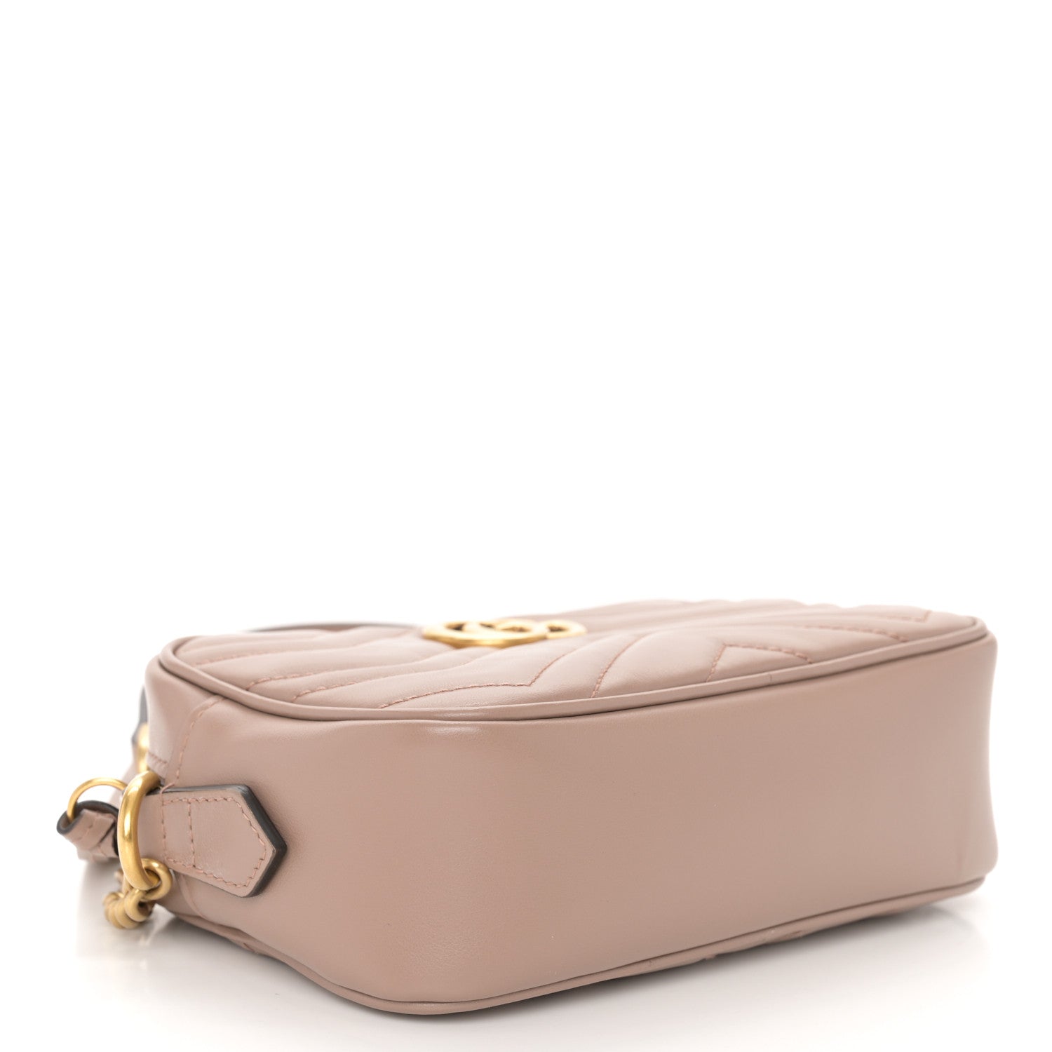 Gucci Calfskin Matelasse Mini GG Marmont Chain Shoulder Bag Porcelain Rose 4 of 11
