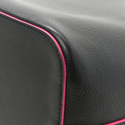 Louis Vuitton Calfskin Lockme Bucket Black 10 of 13
