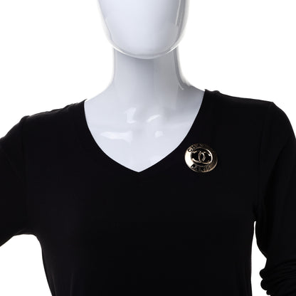 Chanel Metal CC Paris Brooch Gold 2 of 5