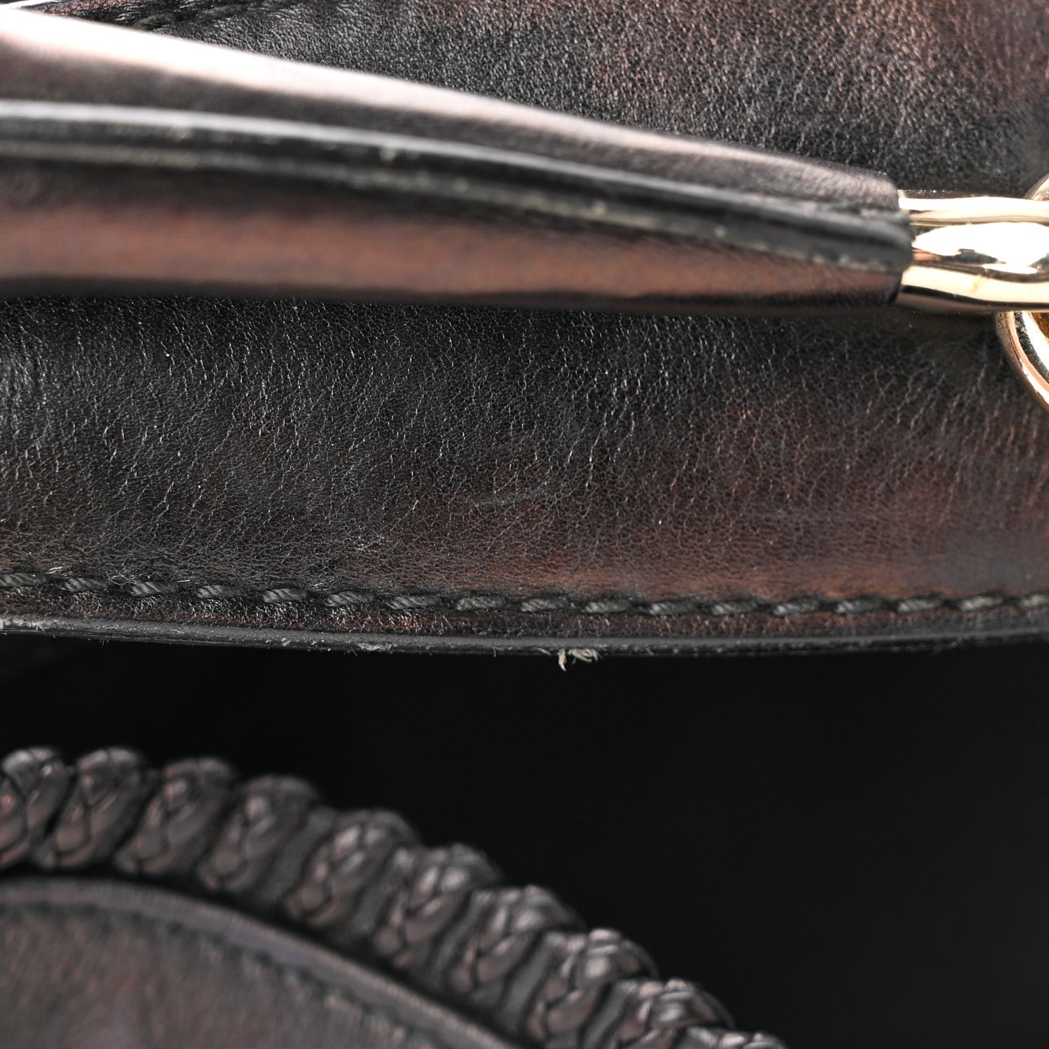 Gucci Calfskin Large Horsebit Chain Hobo Black 11 of 14
