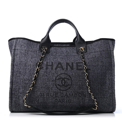 Chanel Lurex Boucle Medium Deauville Tote Black 1 of 4