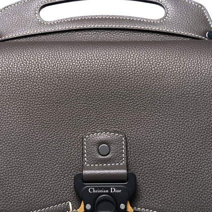 Christian Dior Grained Calfskin Maxi Gallop Sling Bag Grey 8 of 10