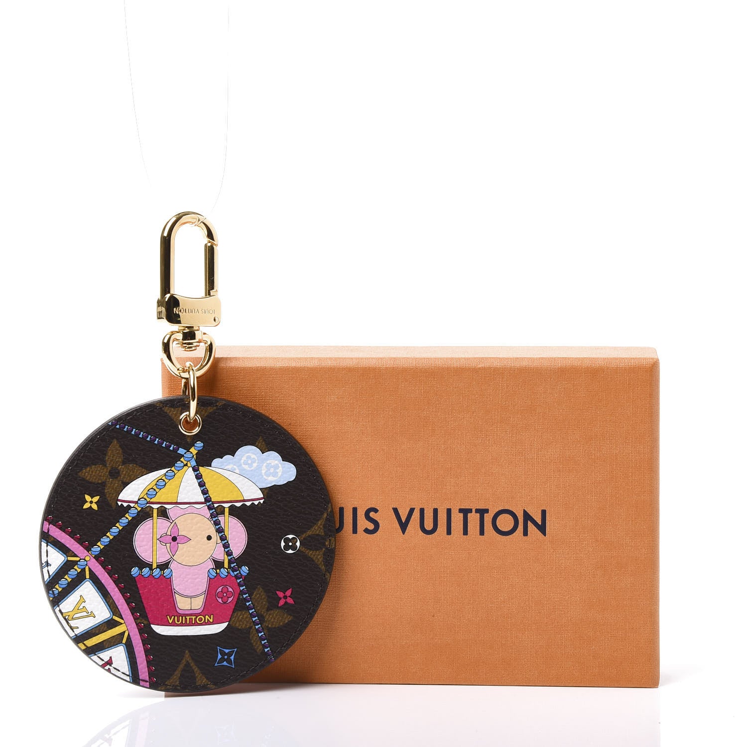 Louis Vuitton Monogram 2020 Christmas Animation Big Wheel Bag Charm Key Ring Rose Ballerine 6 of 6