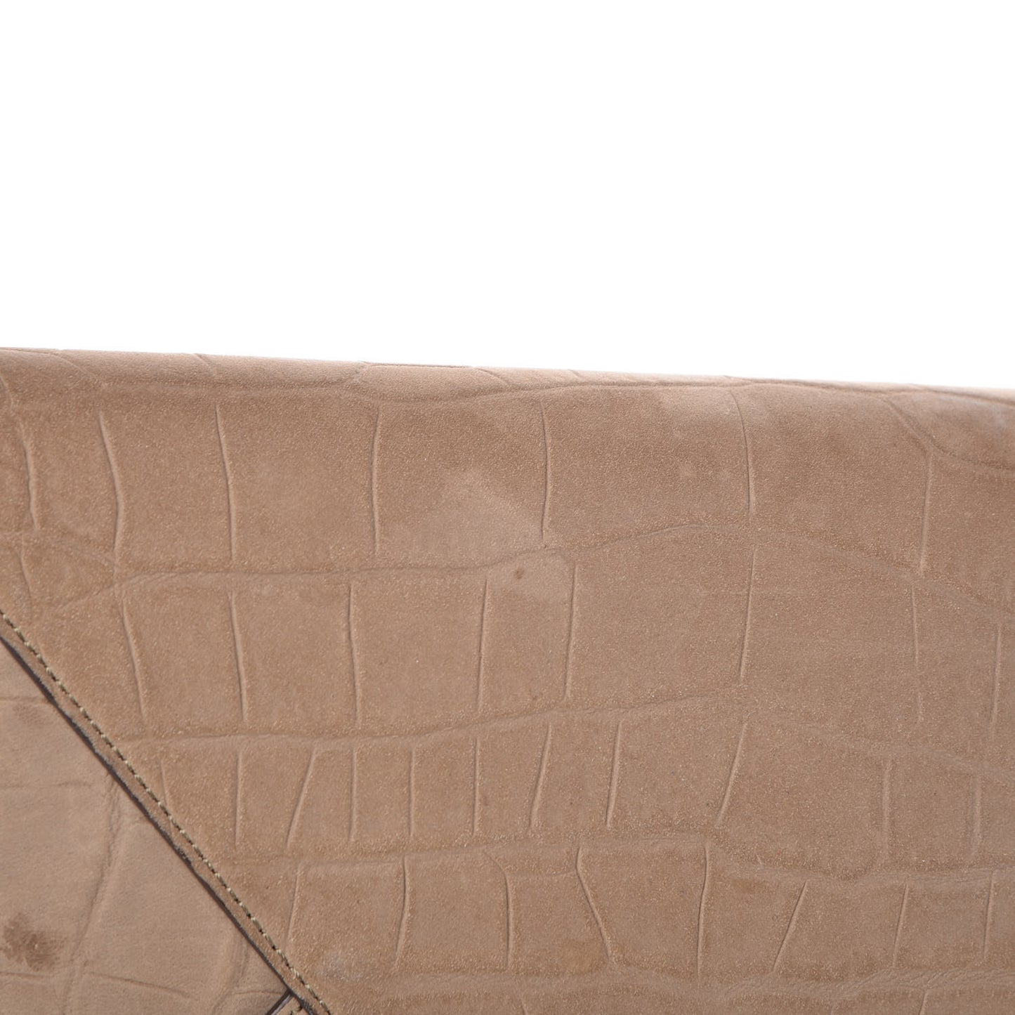 Crocodile Embossed Nubuck Medium Belt Cabas Phantom Beige