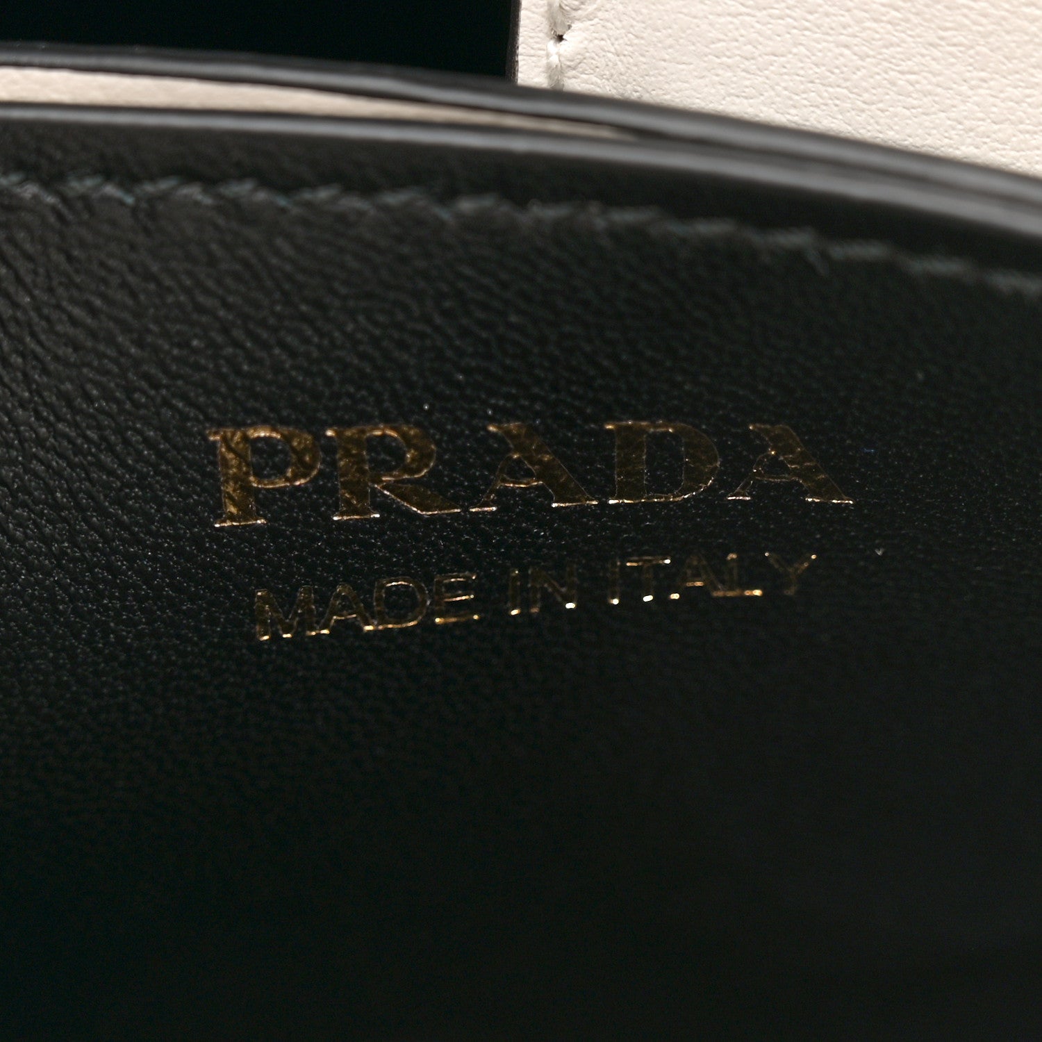 Prada Saffiano Cuir Medium Panier Bucket Bag  Bianco Black 6 of 10