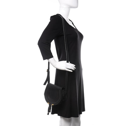 Chloe Calfskin Mini Marcie Round Crossbody Bag Black 2 of 11