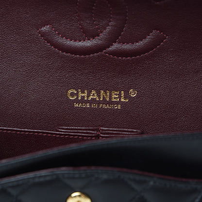 Chanel Lambskin Quilted Medium Double Flap Black 6 of 13