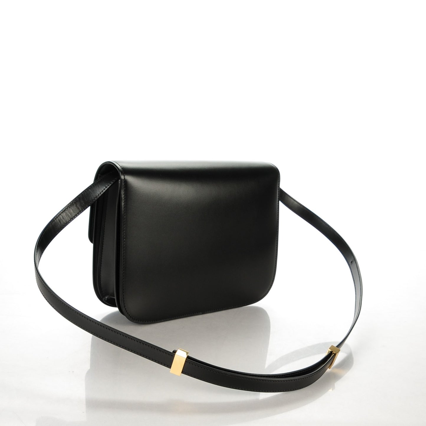 Box Calfskin Medium Classic Box Flap Bag Black