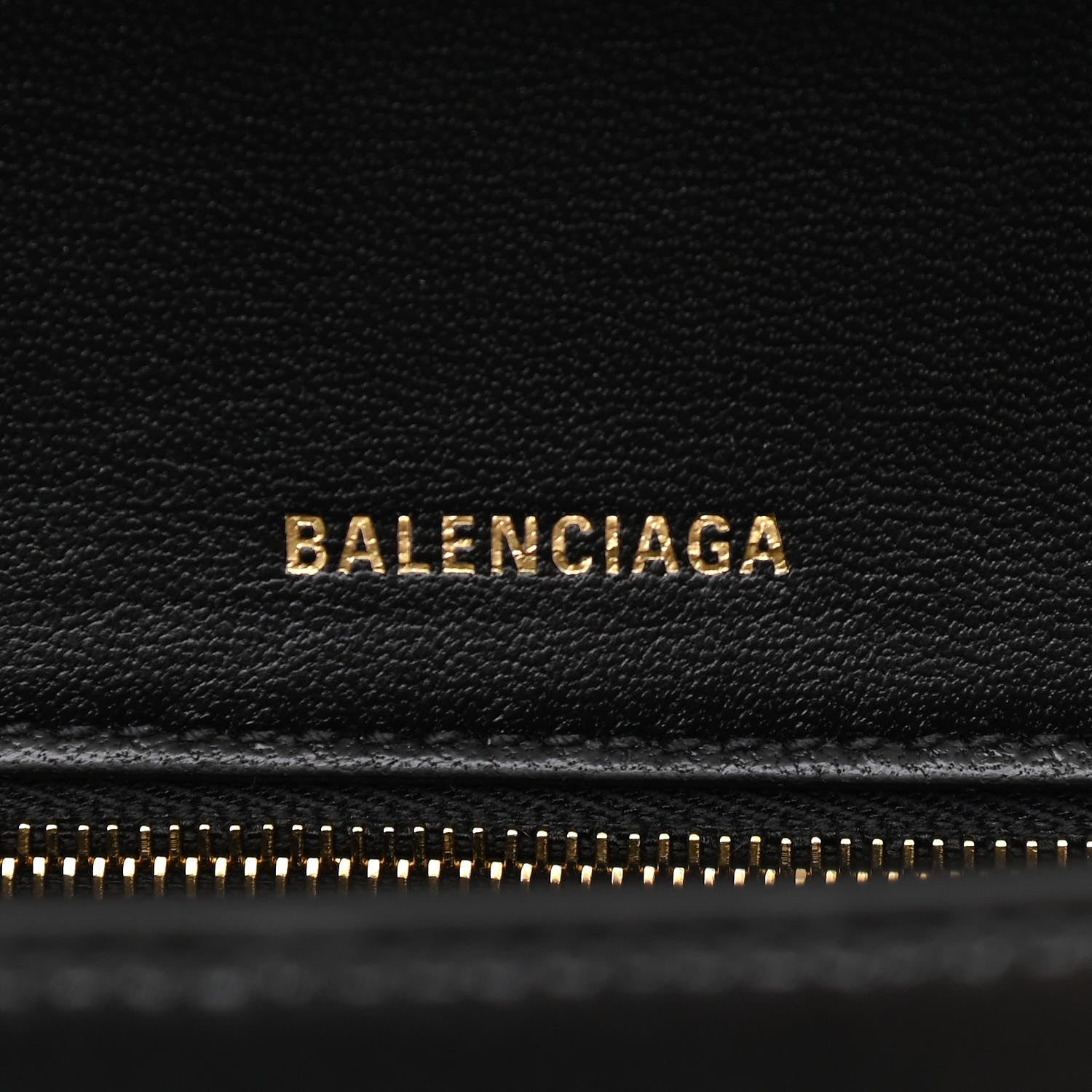 Balenciaga Shiny Box Calfskin Medium Hourglass Top Handle Bag Black 6 of 10
