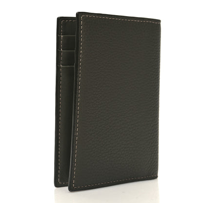 Christian Dior Grained Calfskin Icon Vertical Bifold Card Holder Grey 3 of 7