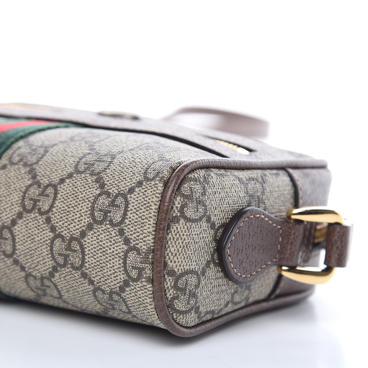 Gucci GG Supreme Monogram Web Mini Ophidia Shoulder Bag Brown 9 of 10