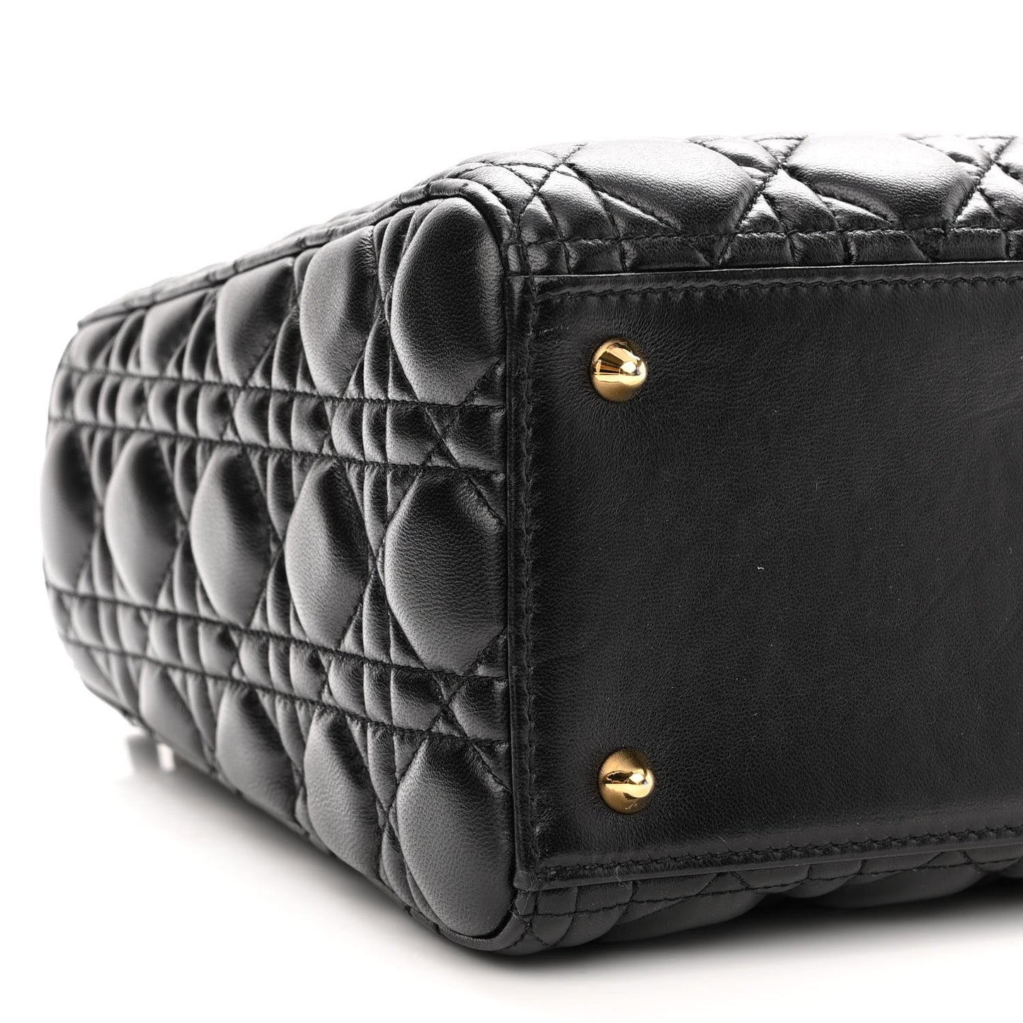 Lambskin Cannage Medium Lady Dior Black