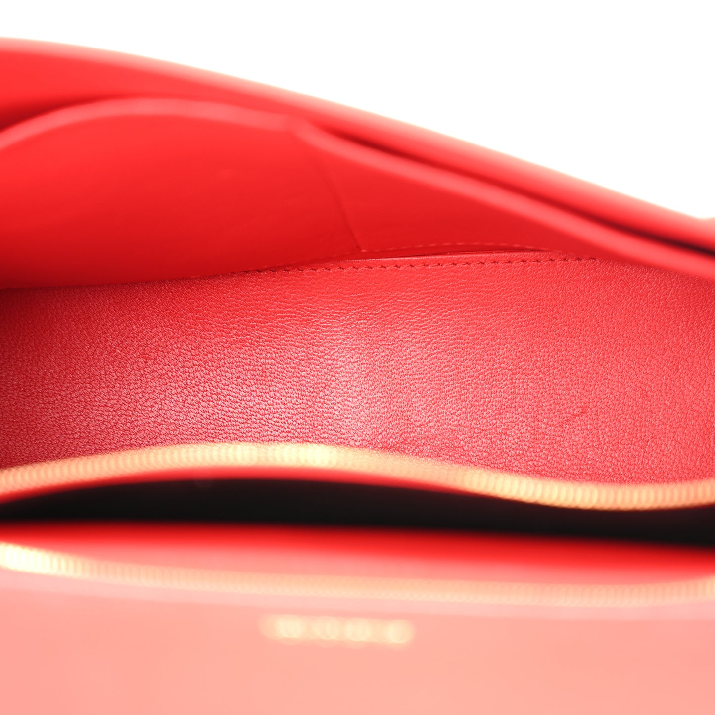Shiny Box Calfskin Medium Hourglass Top Handle Bag Bright Red