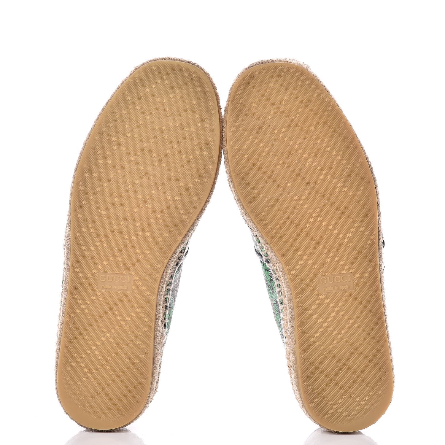 Gucci GG Supreme Monogram Bengal Mens Espadrilles 6 Beige Crop Yard 5 of 10