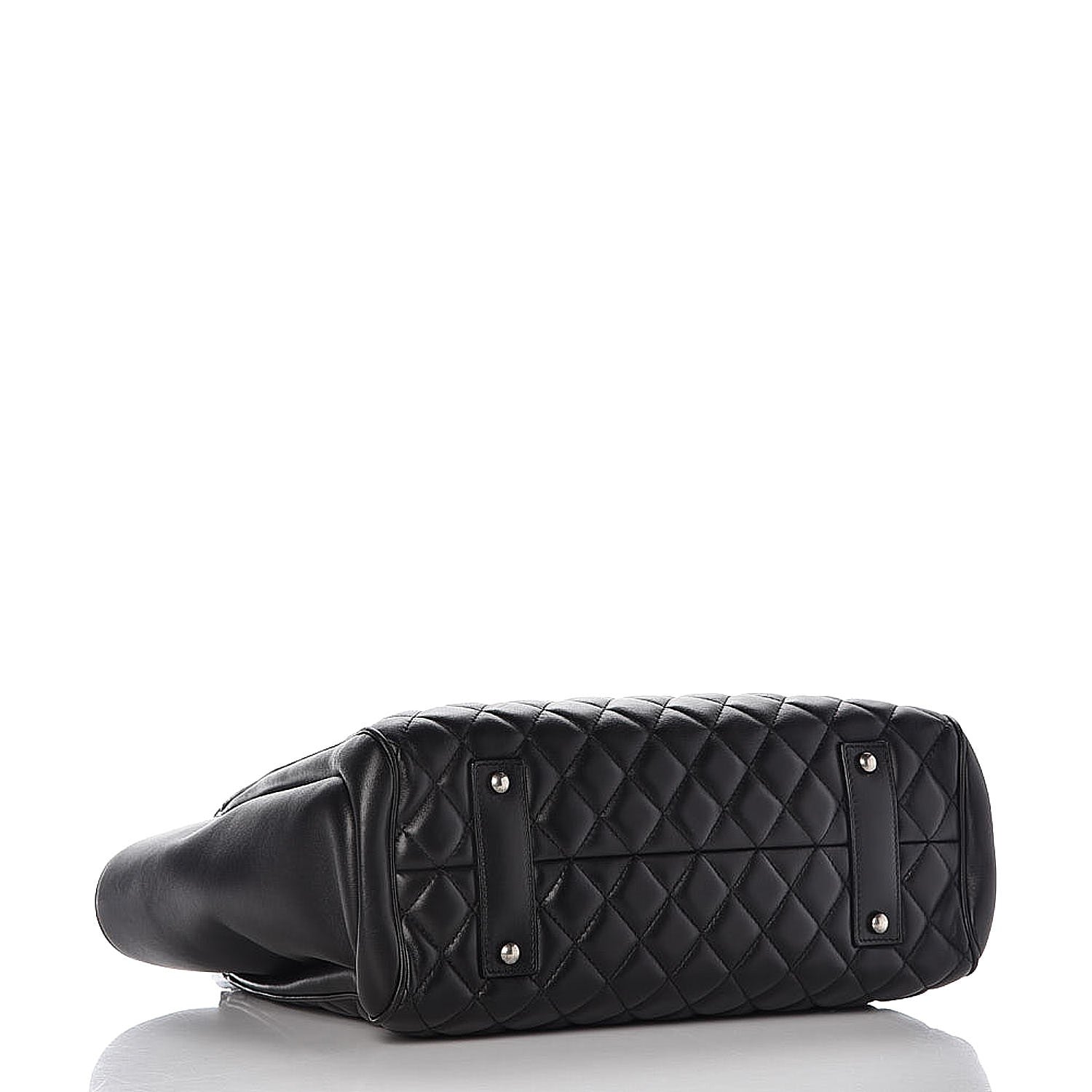 Chanel Lambskin Quilted Shopping Tote Black 4 of 7
