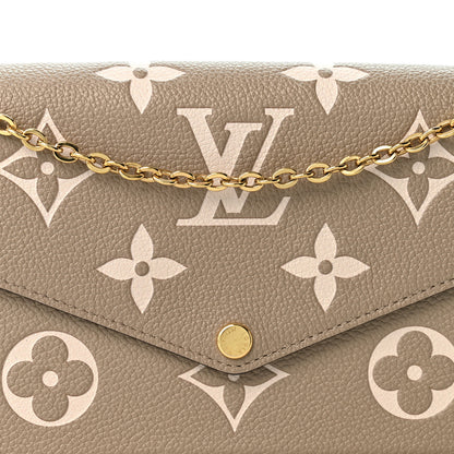 Louis Vuitton Empreinte Monogram Giant Felicie Pochette Tourterelle Creme 9 of 11