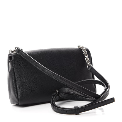 Saint Laurent Grain De Poudre Monogram Toy West Hollywood Fold-Over Bag Black 3 of 11