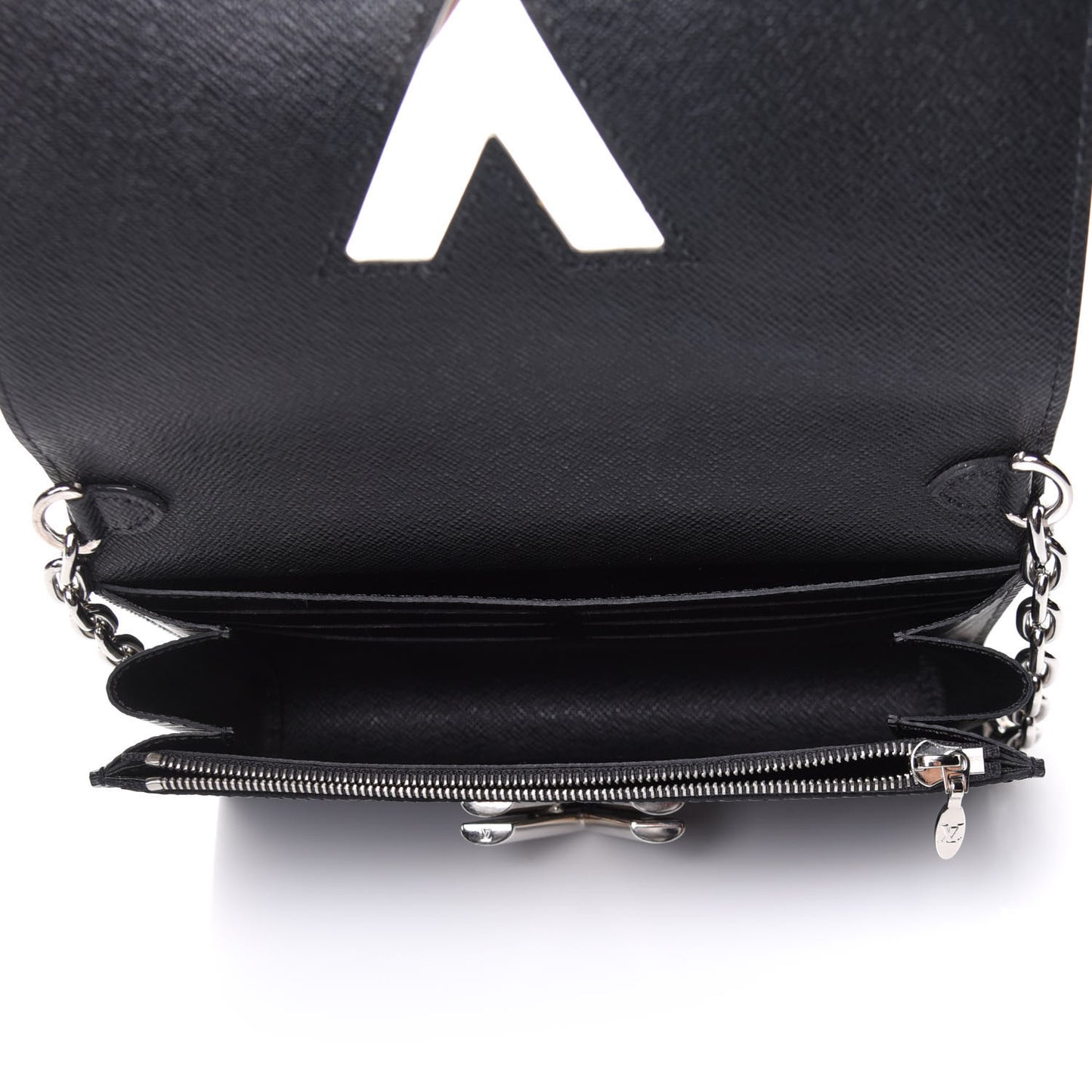 Epi Twist Chain Wallet Black