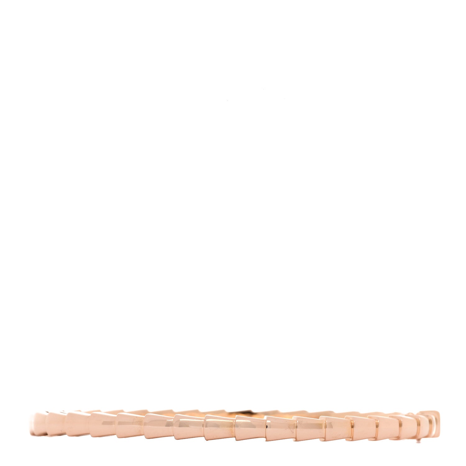 Bulgari 18K Rose Gold Serpenti Viper Bangle Bracelet ML 1 of 5