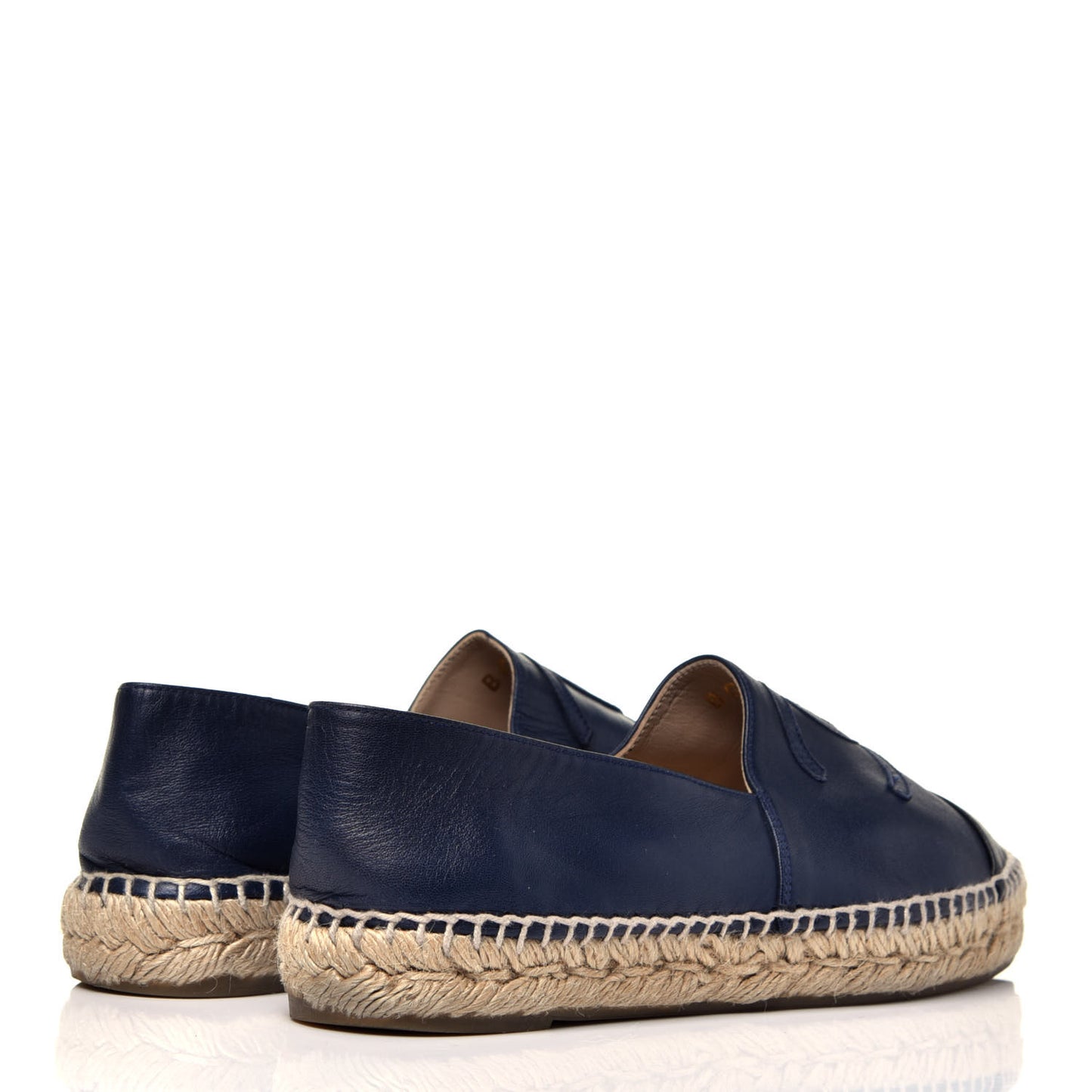Lambskin CC Espadrilles 38 Navy Black
