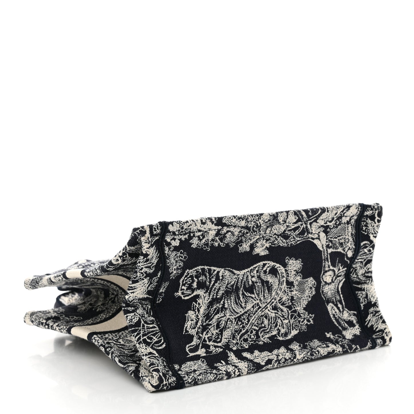 Canvas Embroidered Small Dioriviera Toile De Jouy Book Tote Blue