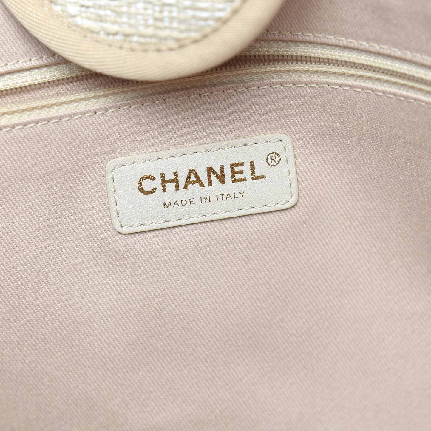 Canvas Large Deauville Tote Light Beige