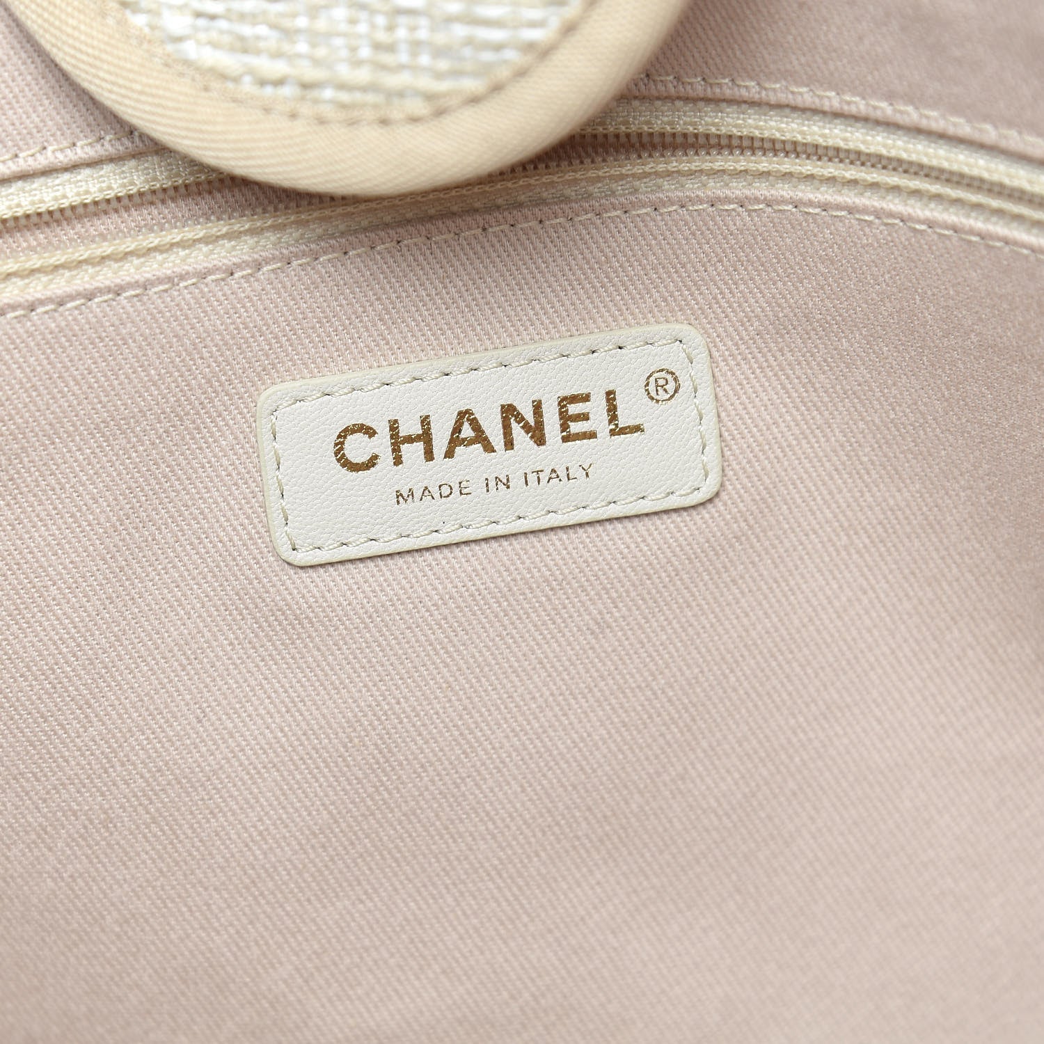 Chanel Canvas Large Deauville Tote Light Beige 7 of 10