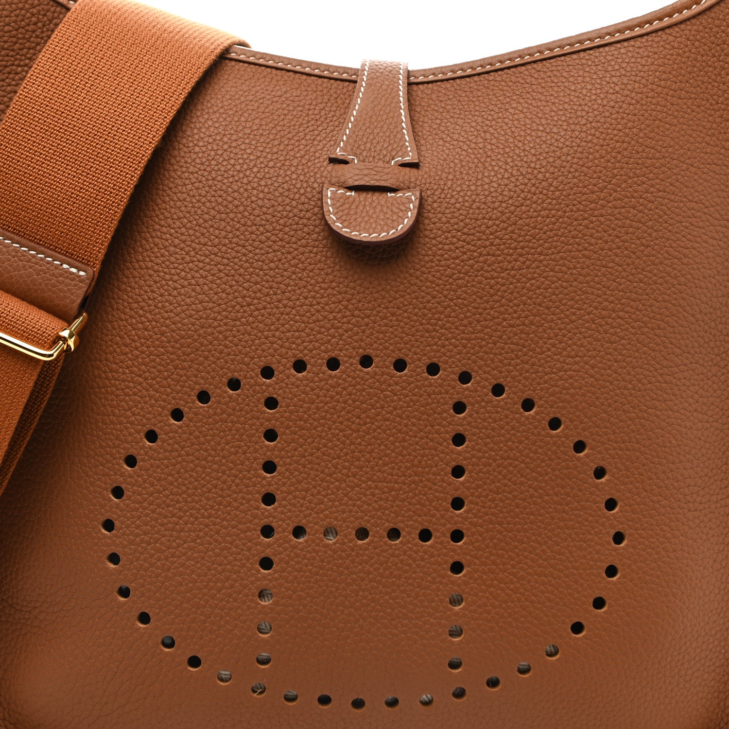 Hermes Taurillon Clemence Evelyne III PM Gold 8 of 10