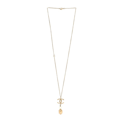 Chanel Pearl CC Drop Necklace Gold 3 of 5