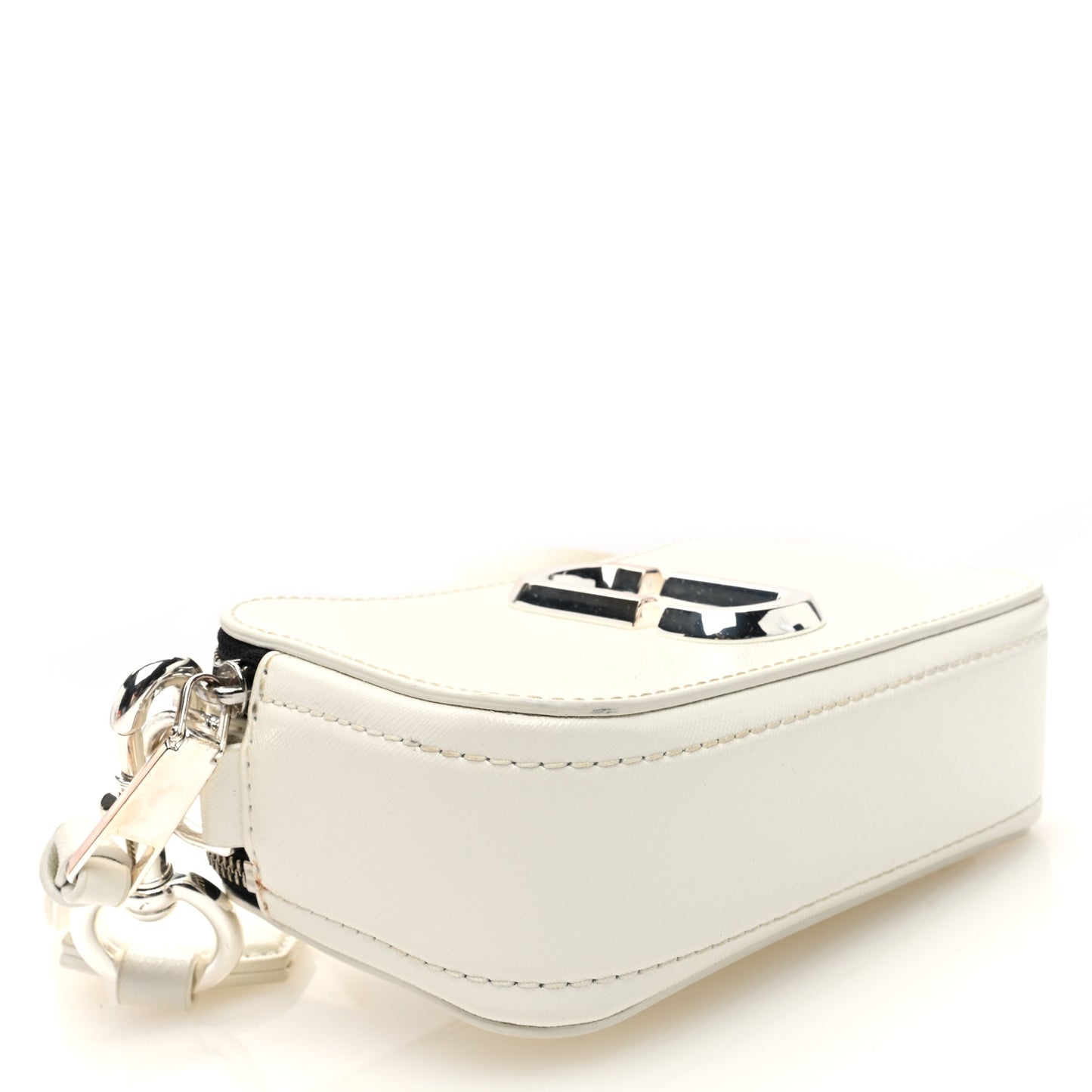 Saffiano Small Snapshot Camera Bag White