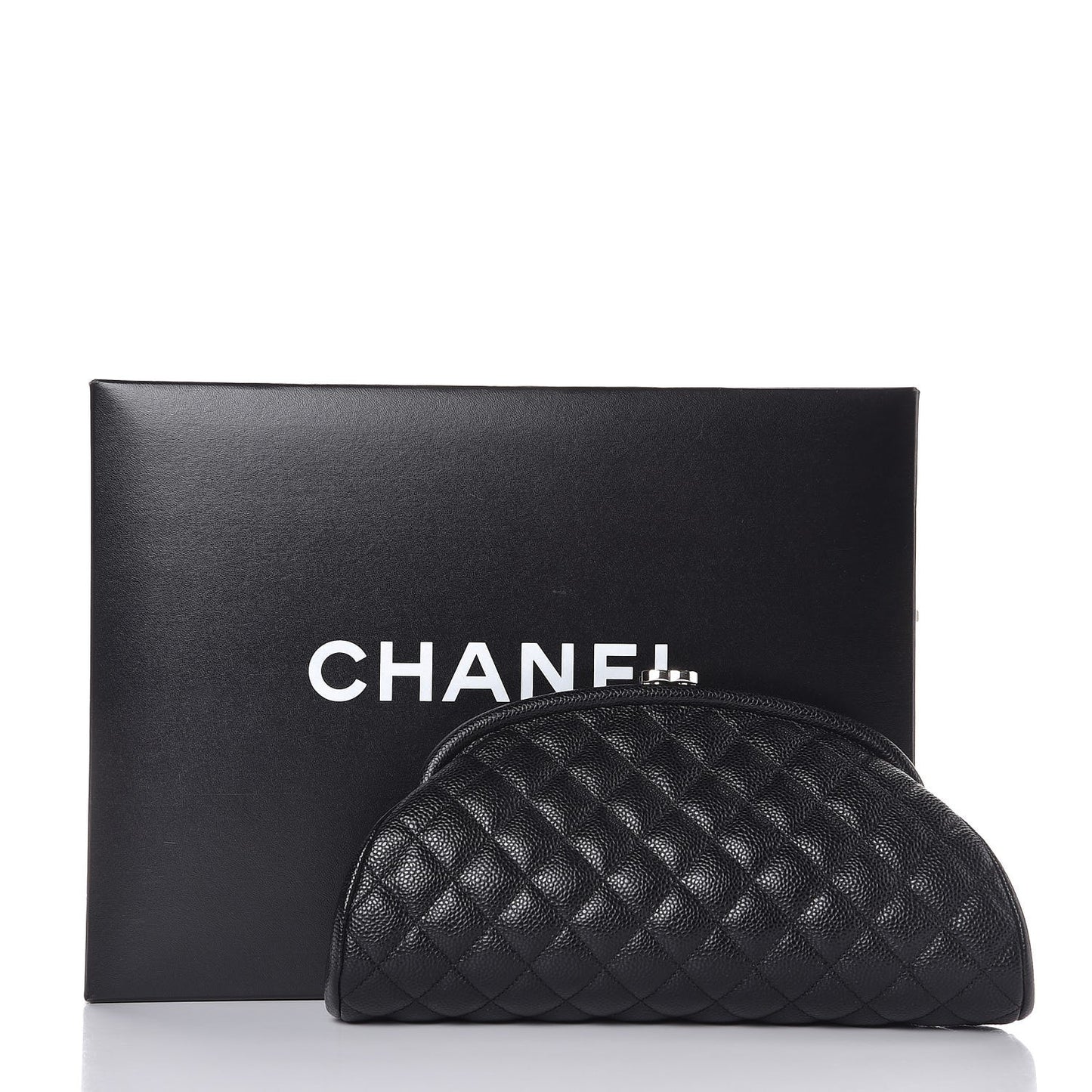 Caviar Quilted Timeless Clutch Black