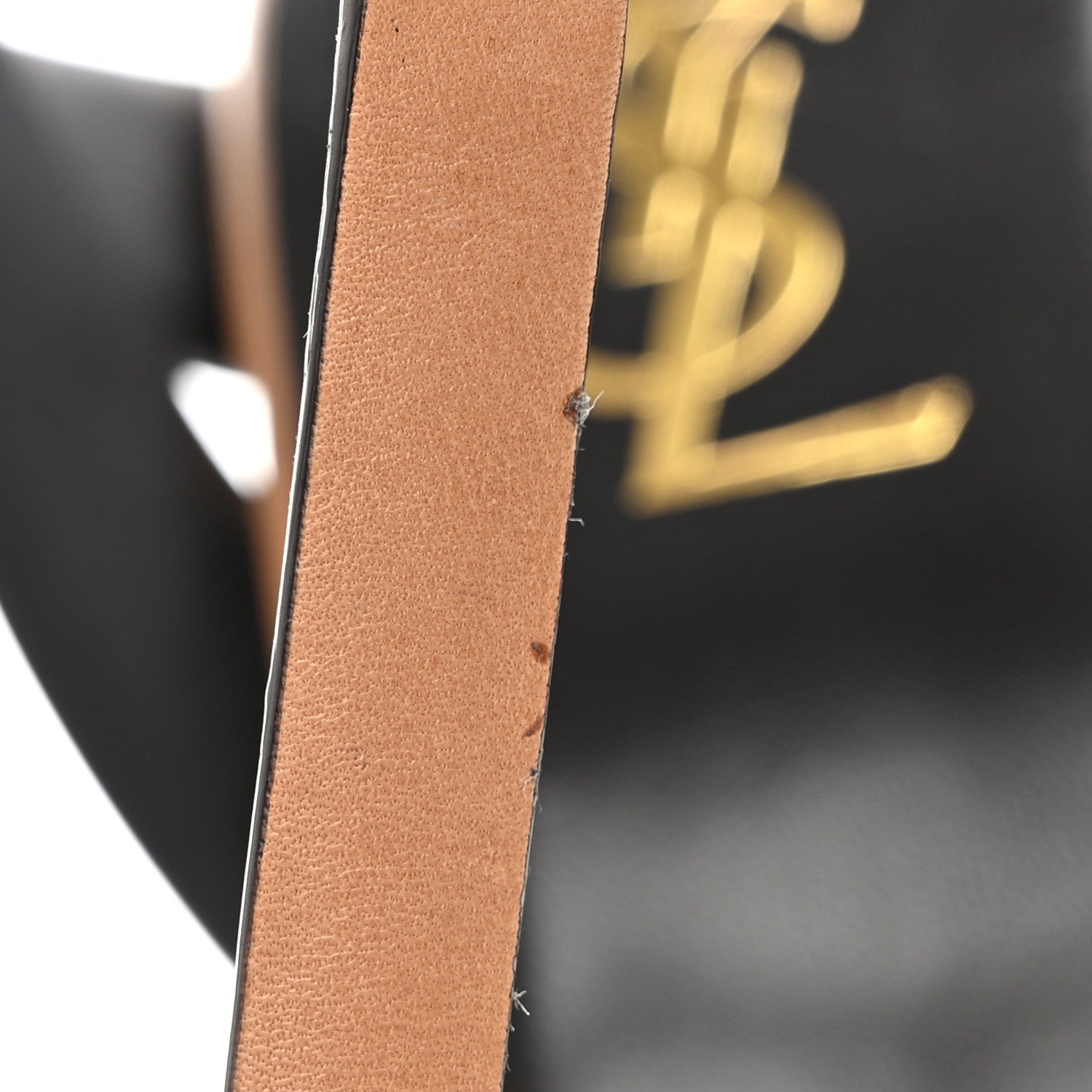 Saint Laurent Calfskin Tribute 105 Platform Sandals 41 Gold Brown 12 of 14