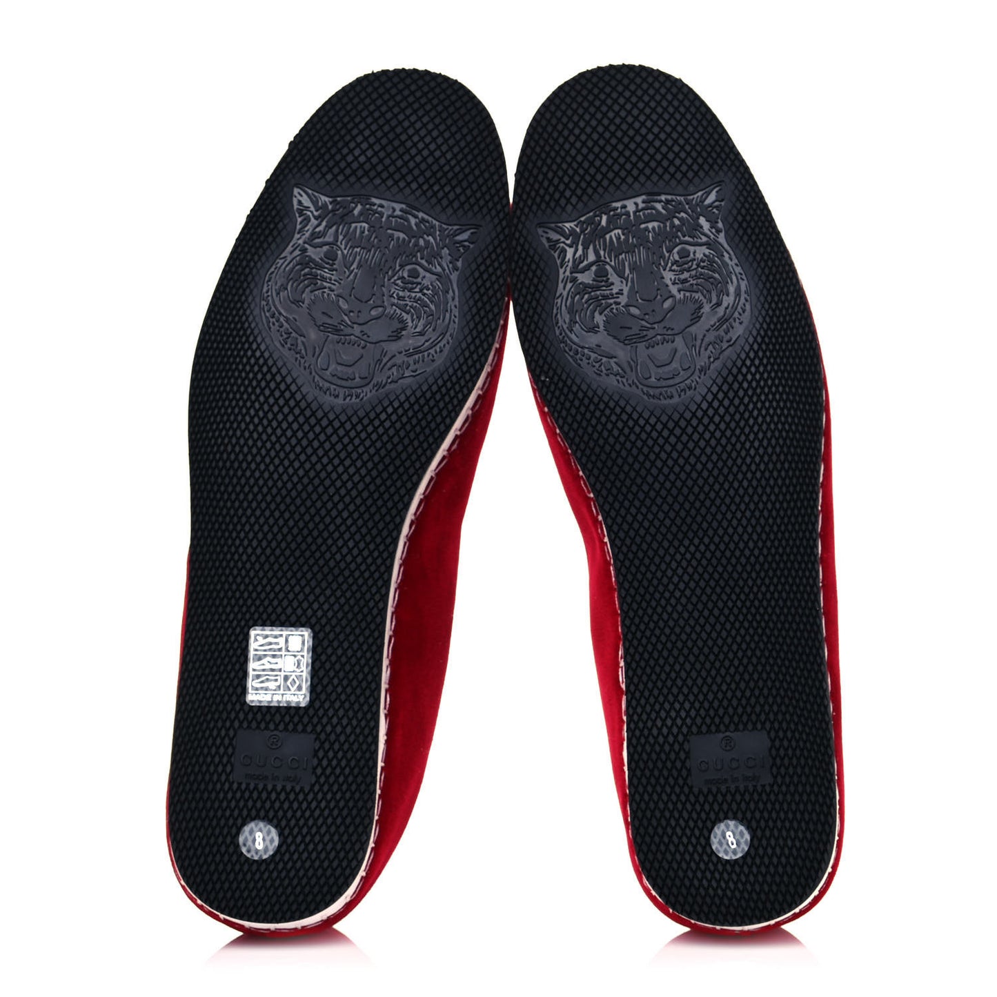 Velluto Marmara Pearl Embellished Mens Loafers 8 Red