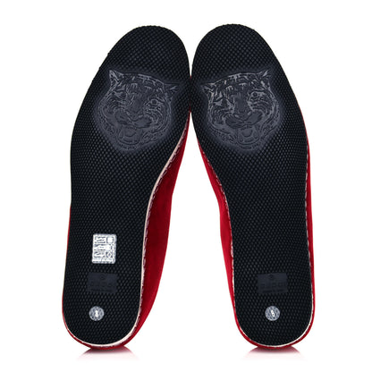 Gucci Velluto Marmara Pearl Embellished Mens Loafers 8 Red 6 of 9