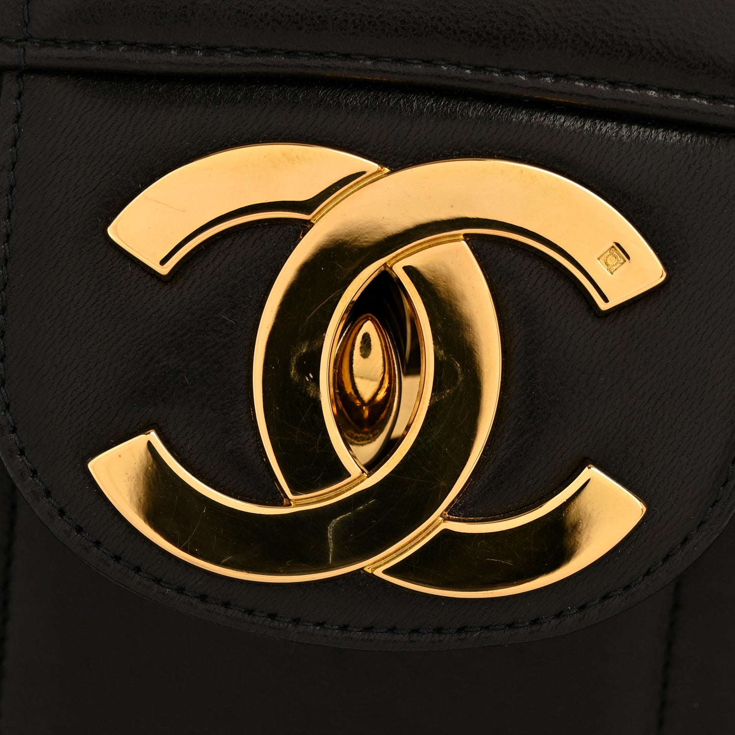 Chanel Lambskin Vertical Quilt Jumbo Single Flap Black 12 of 14