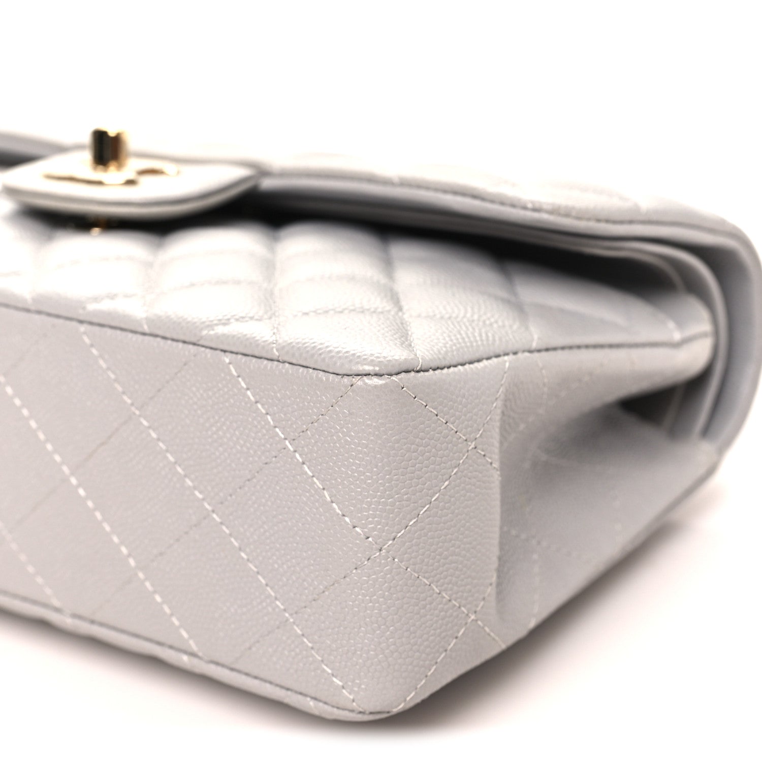 Chanel Caviar Quilted Small Double Flap Grey 10 of 11