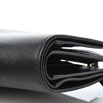 Prada Saffiano Metal Medium Wallet Black 10 of 11