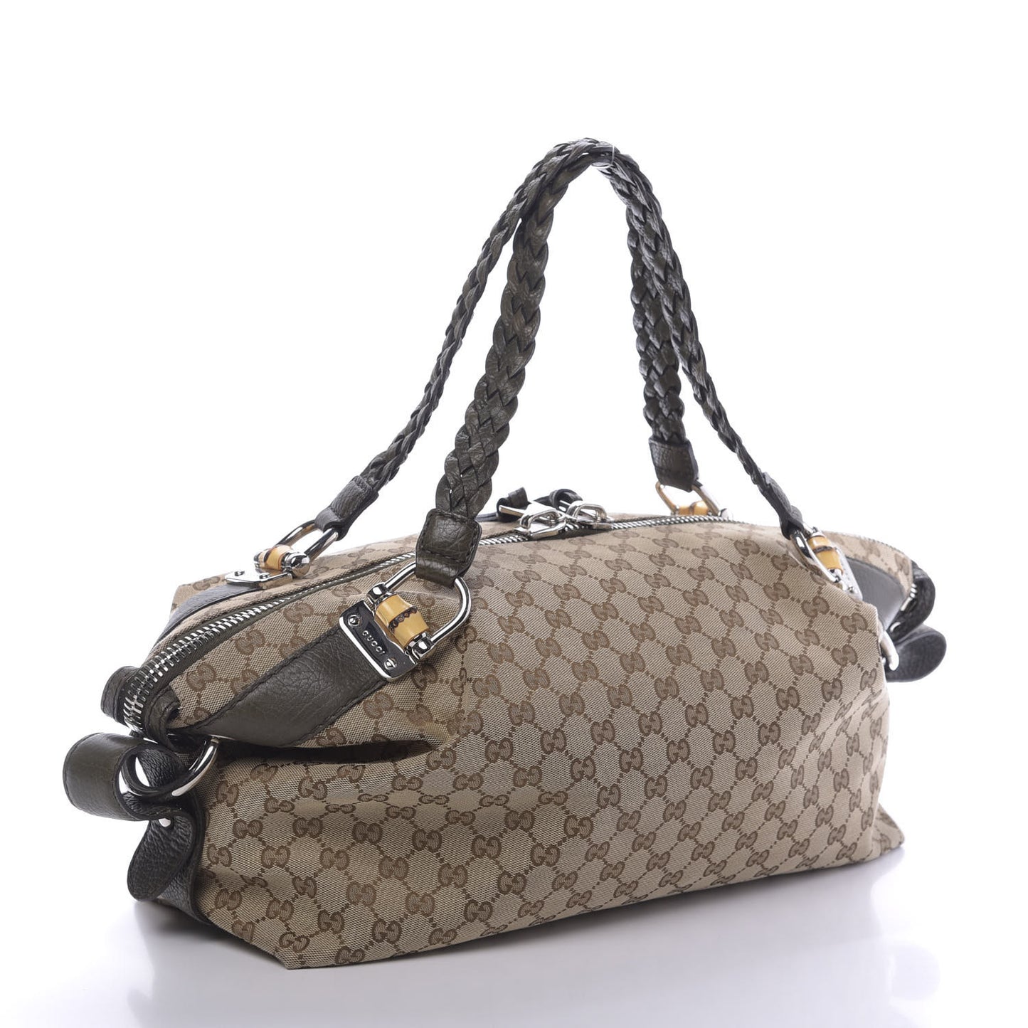 Monogram Bamboo Bar Medium Tote Olive
