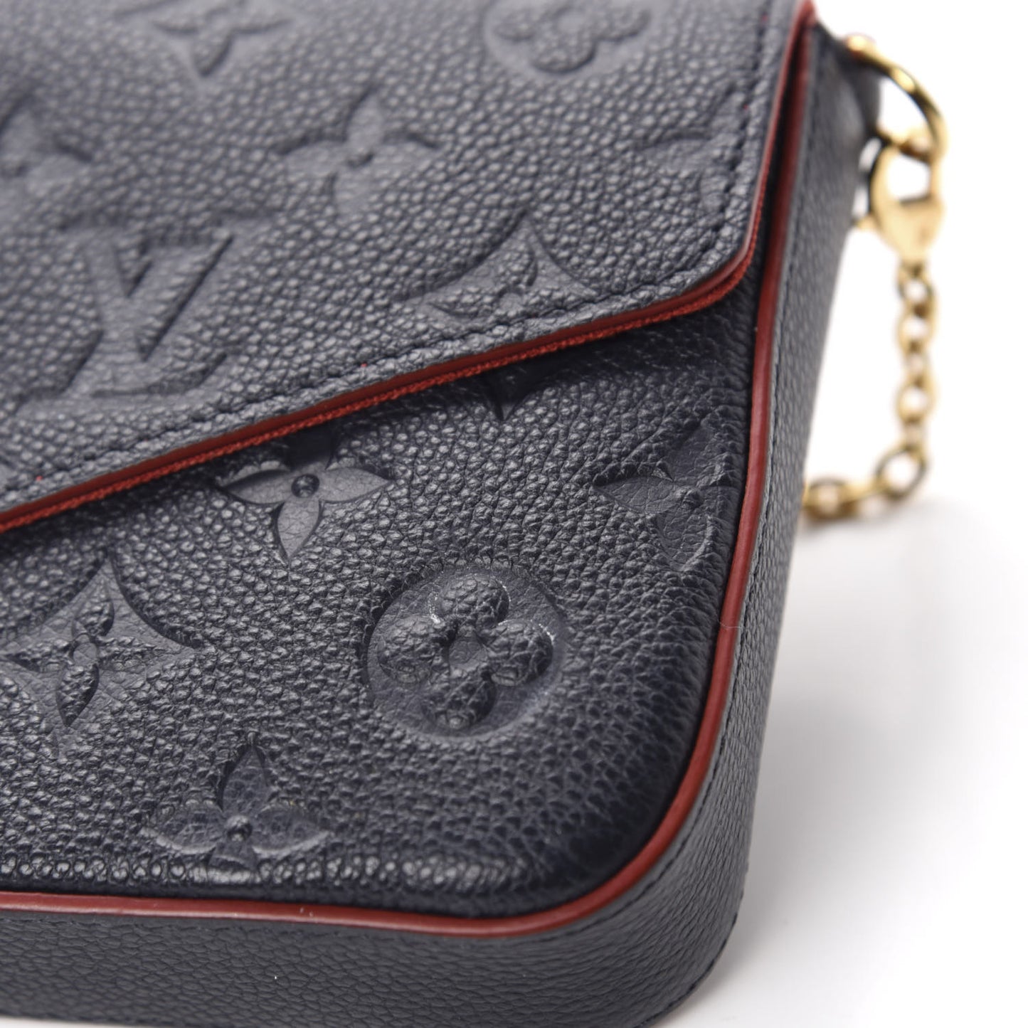 Empreinte Pochette Felicie Chain Wallet Marine Rouge