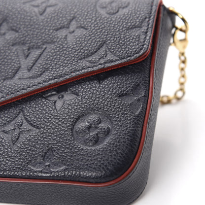 Louis Vuitton Empreinte Pochette Felicie Chain Wallet Marine Rouge 9 of 16