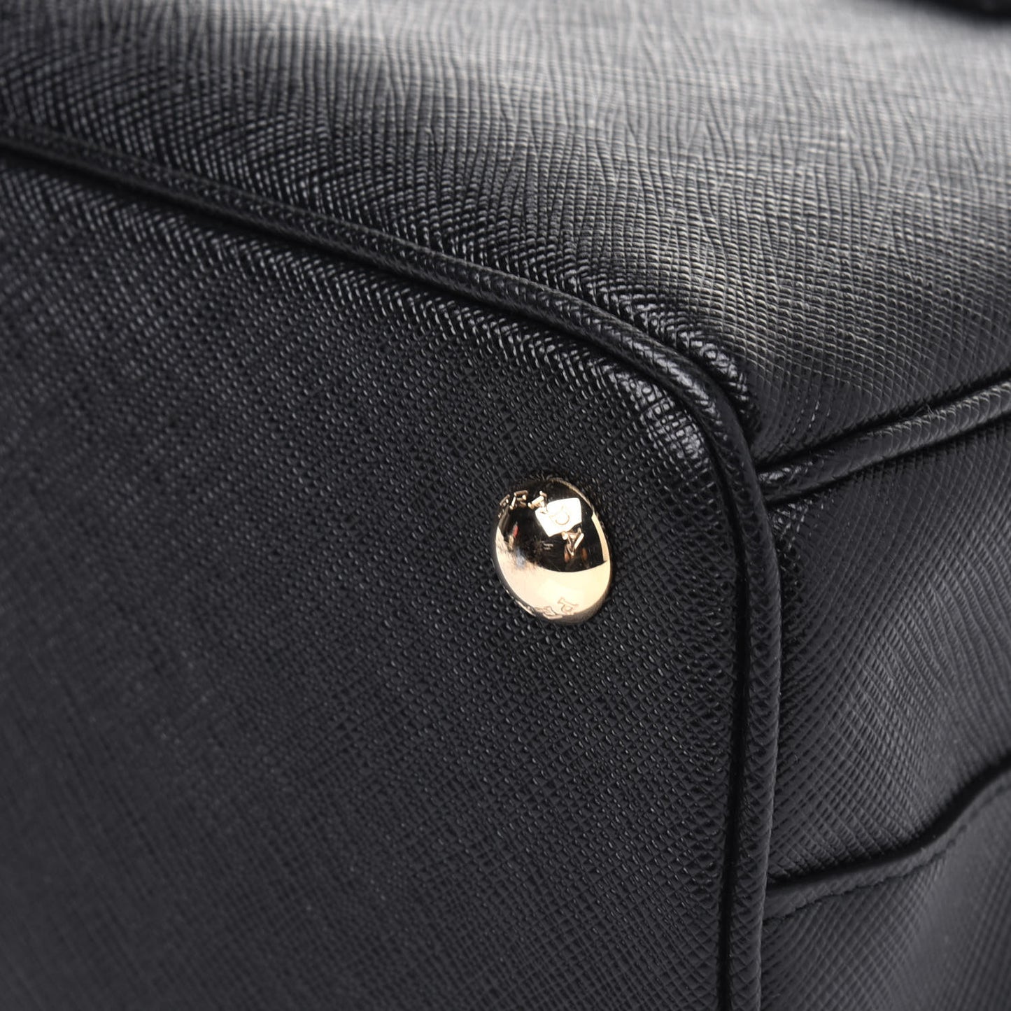Saffiano Lux Micro Galleria Shoulder Bag Black
