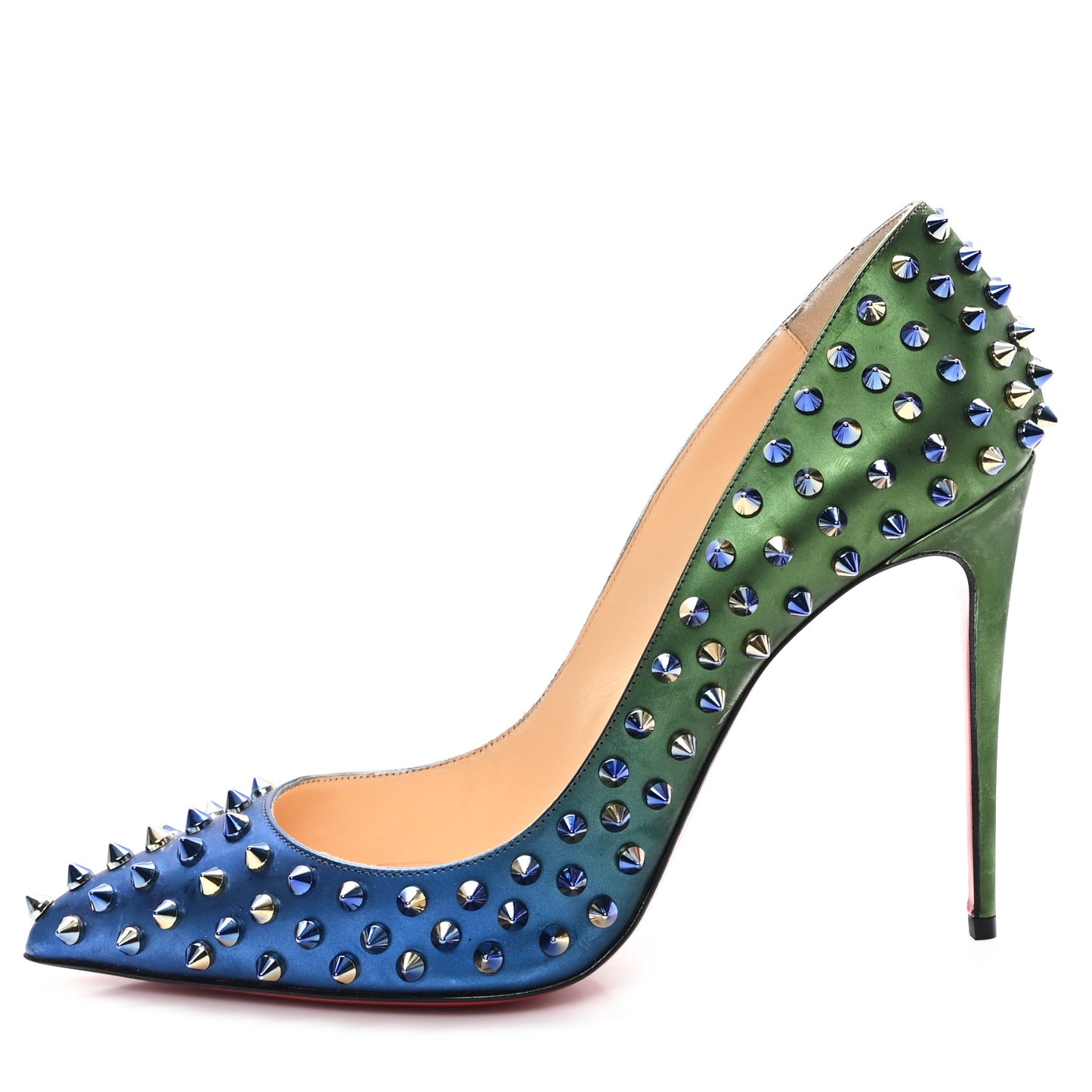 Patent Scarabe 100 Follies Spikes Pumps 39 Green Blue