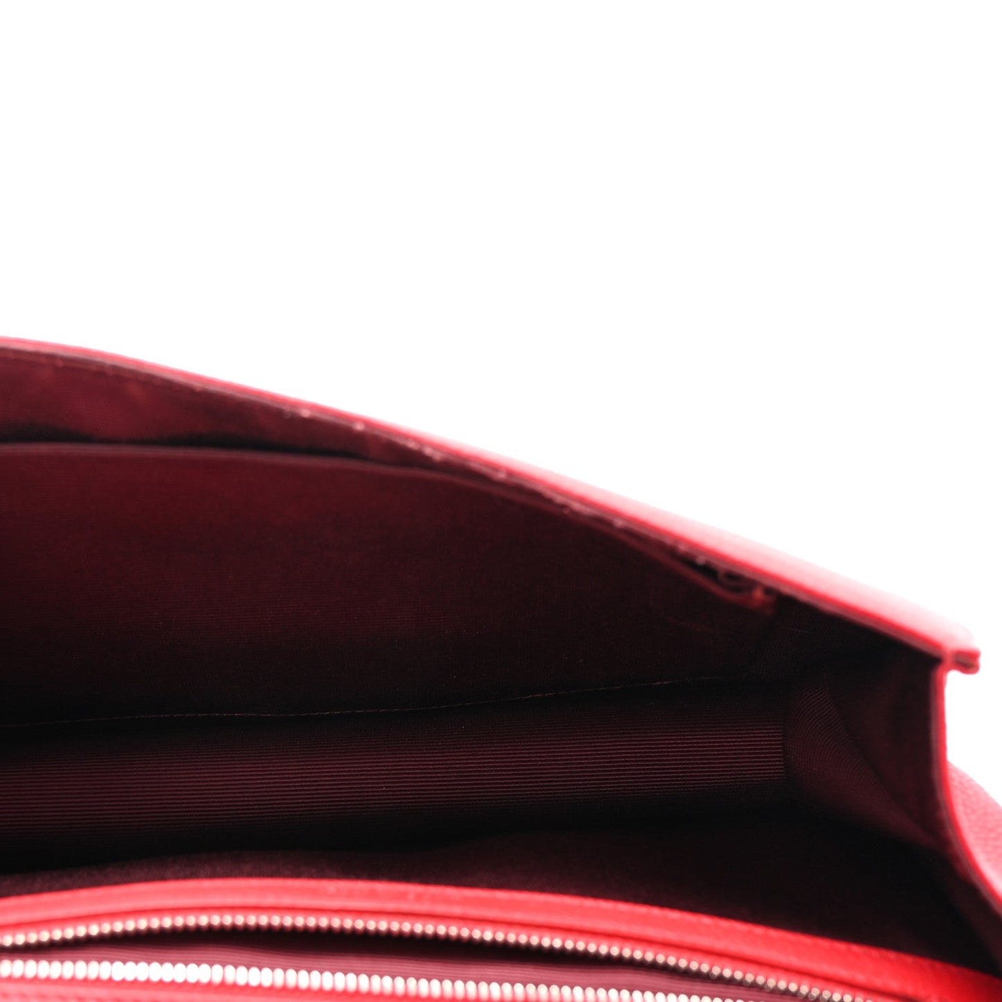 Grained Calfskin Medium Diorama Flap Bag Red